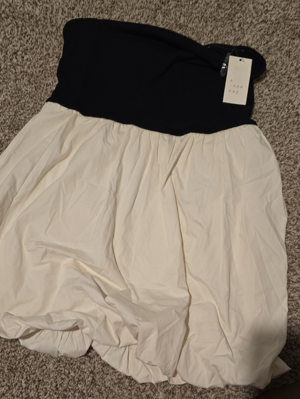 a new day Black and Cream Bubble A-Line Skirt